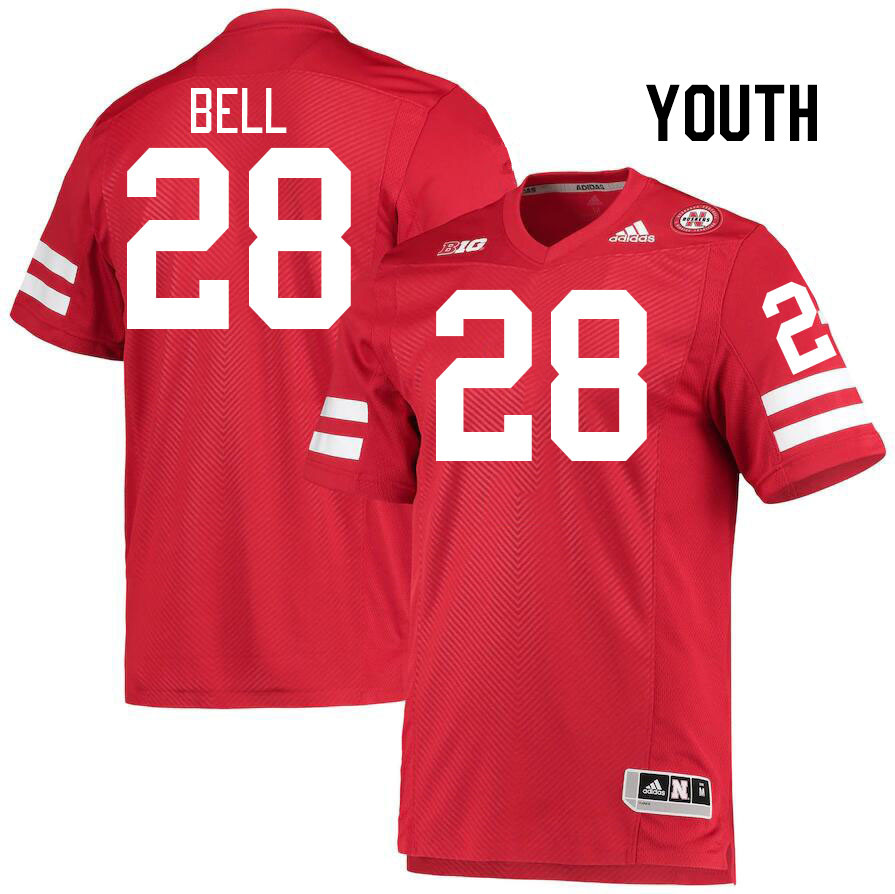 Youth #28 Demitrius Bell Nebraska Cornhuskers College Football Jerseys Stitched Sale-Red
